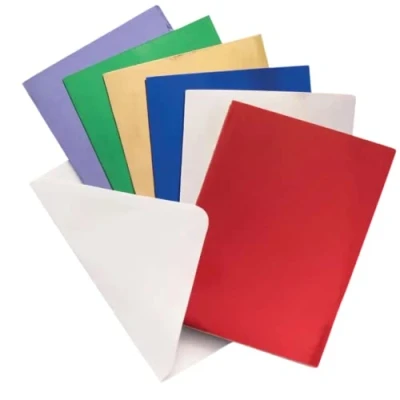 Image of Baker Ross FE829 Christmas Metallic Greeting Cards Pack of 12, Card Blanks for Making, Make Your Own Cards, Ideal Kids Arts and Crafts Projects