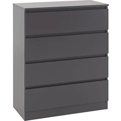 Image of Seconique Malvern 4 Drawer Chest in Grey