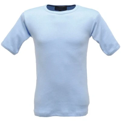 Image of Regatta Professional Mens Short Sleeved Thermal Vest Base Layer Blue
