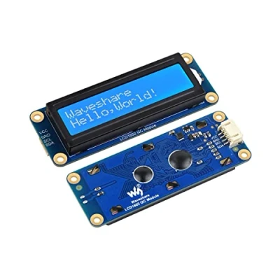 Image of Waveshare 1602 LCD I2C Display Module, White Color with Blue Background 16x2 Characters für Raspberry Pi/Raspberry Pi Pico/Jetson Nano/ESP32/Arduino, 3.3V/5V Compatible