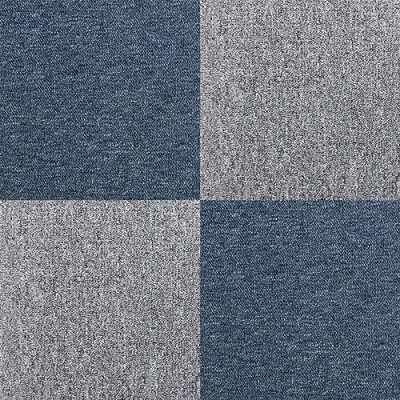 Image of Monster Shop Carpet Tiles Commercial Hard Wearing Heavy Duty Domestic Premium Office Home Flooring 50cm x Red Black Blue Sand Grey (Storm &amp; Platinum Grey)