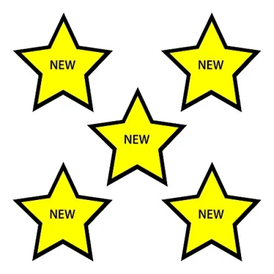 Image of Star NEW Magnets Pack of 5 2 Inch Fridge Office Whiteboard Emoji for Magnetic or at Office, School Home