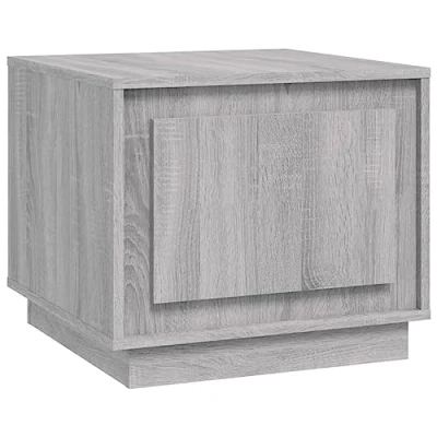 Image of vidaXL Modern Style Coffee Table Engineered Wood Grey Sonoma Finish with Practical Door for Ample Storage Space