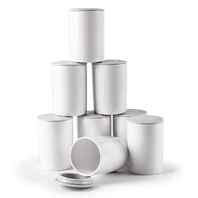 Image of Duronic Spare Small Yoghurt Pots P8YM2 Set of 8 Ceramic Jars Compatible with YM1 and YM2 Yogurt Maker Machines Eight 125ml Individual Portion Size
