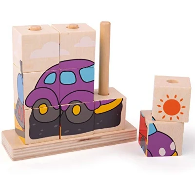 Image of Bigjigs Toys Stacking Blocks (Transport)