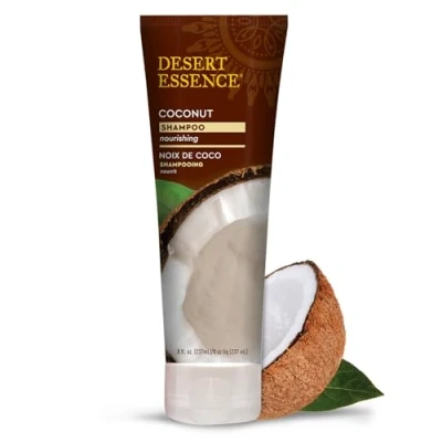 Image of Desert Essence Coconut Shampoo, Nourishing for Dry Hair. 8 fl.oz