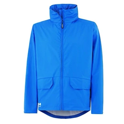 Image of Helly Hansen Workwear Men&#039;s Voss Waterproof Rain Jacket, Racer Blue, M