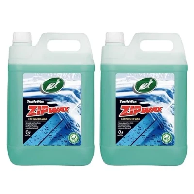 Image of Turtle Wax Zip Car Shampoo 5L x 2 Dissolves Tough Stains &amp; Soils with Streak Free Rinsing Dual Action Concentrated Wash Carnauba Easy to Use for a Showroom Shine