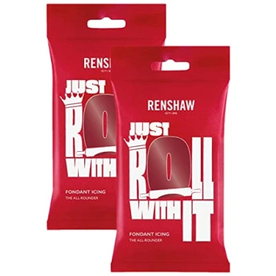 Image of Renshaw Ruby Red Ready to Roll Icing 500g (Multipack 2X 250g)