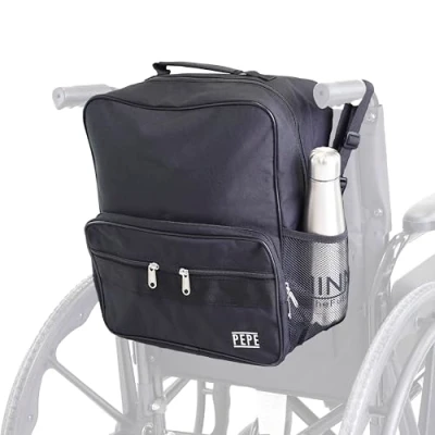 Image of Pepe Wheelchair Backpack, Bags for Back of Chair, Accessories, Lightweight Durable, Ideal Personal Items Medications