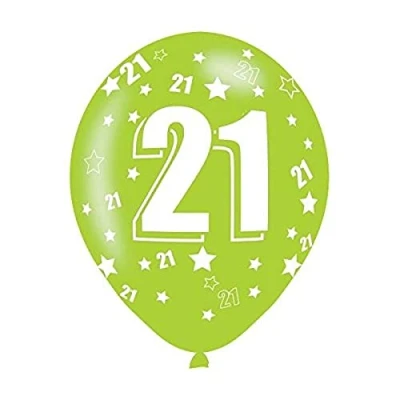 Image of Amscan 9900673 Balloon Pk6 27Cm Age 21