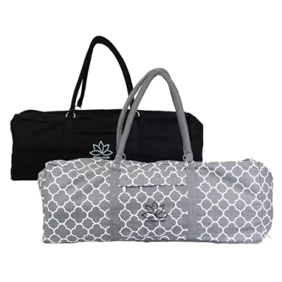 Image of Yoga Mad Pilates and Kit Bag Unisex Carrier with Full Length Zip Stores Mat Accessories Suitable for Yoga, Pilates, Gym Exercise