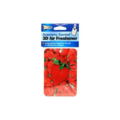Image of Streetwize 3D Air Freshener for Cars Strawberry Fragrance Car Perfume Removes Odours, Smells, Staleness No Gel/Fluid Scent