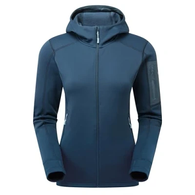 Image of Rab Women&#039;s Modulus Hoody Warm Fleece Jacket for Hiking &amp; Climbing Tempest Blue Small