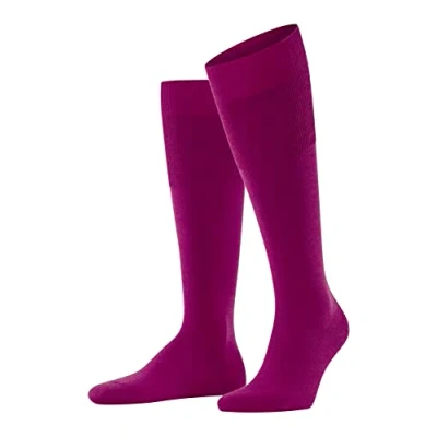 Image of FALKE Men&#039;s Airport M KH Wool Cotton Long Plain 1 Pair Knee High Socks, Pink (Arctic 8233), 7 8