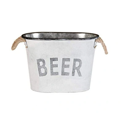 Image of Large Metal Drinks Beer Tub Champagne Wine Bottle Holder Ice Cooler Bucket 36cm