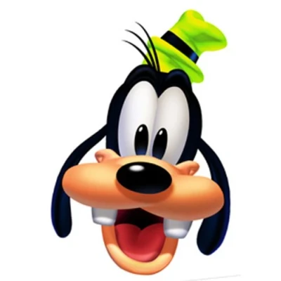 Image of Star Cutouts Printed Card Mask of Goofy