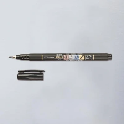 Image of Tombow FUDENOSUKE Water Based Marker Pen Hard Elastic Tip Black