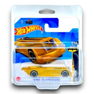 Image of Hot Wheels Batman: The Animated Series (Gold) 5/5 Batman 2023 169/250 (Short Card) COMES IN A KLAS CAR KEEPER PROTECTIVE COLLECTORS CASE HKJ76