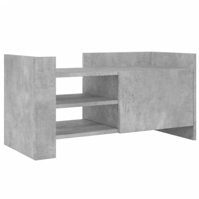 Image of vidaXL TV Cabinet Concrete Grey 80x35x40 cm Engineered Wood