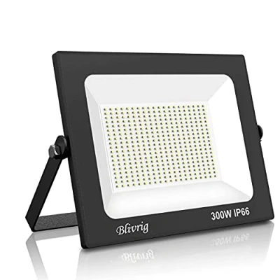 Image of Blivrig 300W LED Spotlight, 30000LM Super Bright Floodlight 3000K Warm White Outdoor Spotlight IP66 Waterproof for Yard, Garage, Sports Field etc. [Energy Class A++]