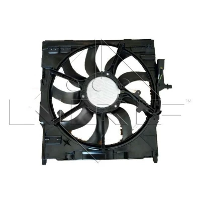 Image of 17427576281, 17427603565, 17427647754, 17428618243 Cooling fan NRF 47845 517mm 12V 850W with radiator shroud, Brushless Motor BMW: X5
