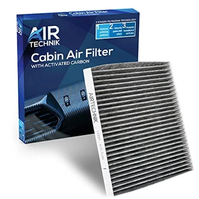 Image of AirTechnik CF12237 Cabin Air Filter w/Activated Carbon Fits Nissan Versa 2014 2019, Note Micra 2015 2016