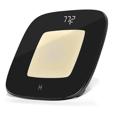Image of HoMedics glo Essentials Bathroom Scales Motion Sensing Night Light, Eco Friendly Design, 100% Recycled Plastic, High Precision Digital Weight Display, lbs/kgs/st Options, Sleek Tempered Glass