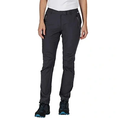 Image of Regatta HIGHTON Technical Stretch Water Repellent Trousers with UV40 Protection and Multiple Pockets Regular Women&#039;s Trousers, Seal Grey, FR: S (Manufacturer&#039;s Size: 12)
