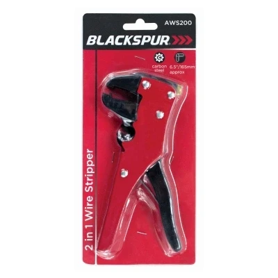 Image of Red Carbon Steel 2 in 1 Wire Strippers By Blackspur