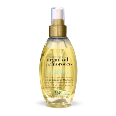 Image of OGX Argan Oil of Morocco Weightless Reviving Dry Hair Mist, Lightweight Hydration, Frizz Control, Shine Enhancement for Dry, Damaged Hair, Packaging May Vary, 118 ml