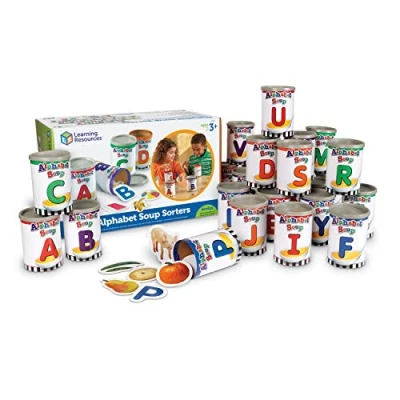 Image of Learning Resources Alphabet Soup Sorters, Medium