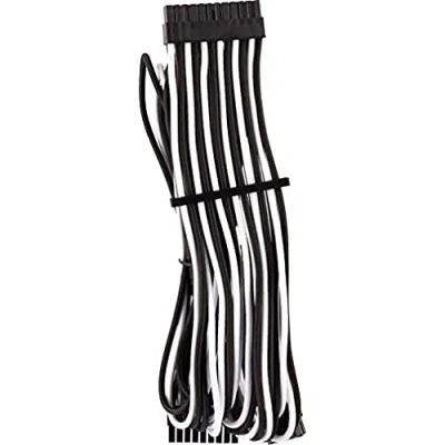 Image of Corsair Premium Individually Sleeved ATX 24 Pin Cable Type 4 Gen White/Black