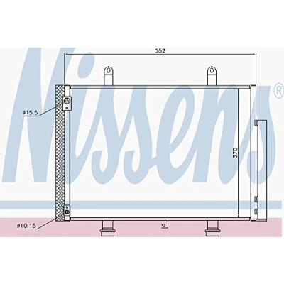 Image of CO7240 Condenser NISSENS 940356 with dryer Aluminium 552mm R1234yf SUZUKI: SWIFT 4