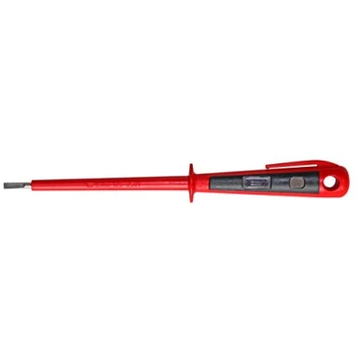 Image of H+H 45900 European Car Voltage Tester/Phase Tester up to 250 V GS Tested in Accordance with German VDE 0680 Made Germany 190 mm Red/Black