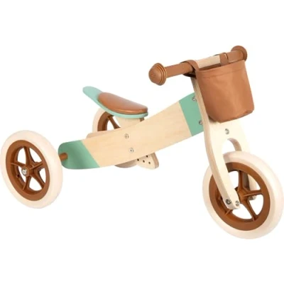 Image of small foot Balance Trike Maxi Caramel Brown, Height Adjustable Wooden Bike, for Kids Aged 12+ Months, 12498