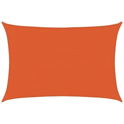 Image of vidaXL Sunshade Sail 160 g/m² Rectangular Orange 4x5 m HDPE