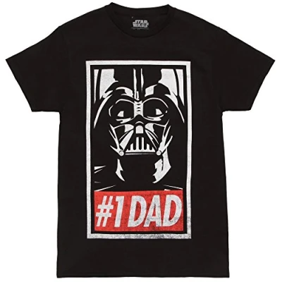 Image of STAR WARS Men&#039;s Officially Licensed Tees Shirt, Black//Obey Dad, XXXL
