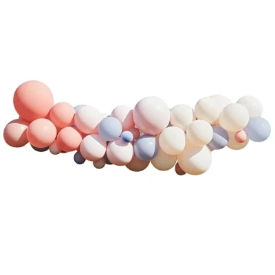 Image of Ginger Ray Blush, Nude and Blue DIY Balloon Arch Kit Hen Party Decorations 60 Pack