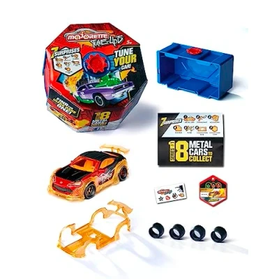 Image of Majorette Tune Ups Series 1 7 Surprises Metal Car of 18 Collectable Cars in Surprise Pack Includes Tuning Accessories Piece Random