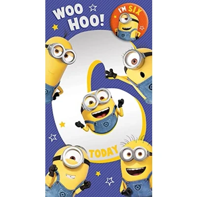 Image of Despicable Me 2 Age 6 Birthday Card