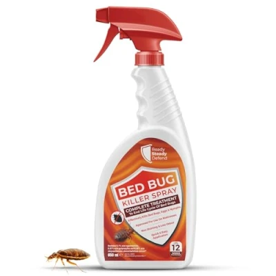 Image of Bed Bug Killer Spray 650ml For Bugs, Eggs, Nymphs and Scabies Complete Bugs Treatment Mattresses, Bedding &amp; Carpets Non Staining Low Odour, Quick Easy Application