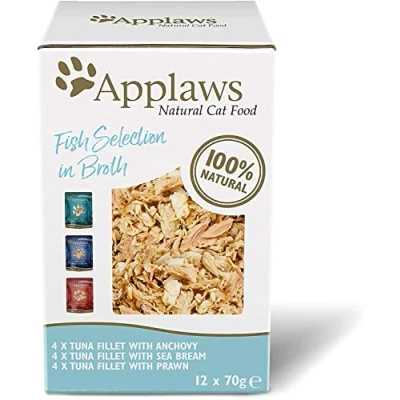 Image of Applaws Cat Pouch Multipack 12 x 70 g Fish Selection