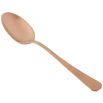 Image of Mercer Culinary Plating Spoon Solid Bowl, Stainless Steel, Rose Gold, 19.1 x 4.2 2.2 cm