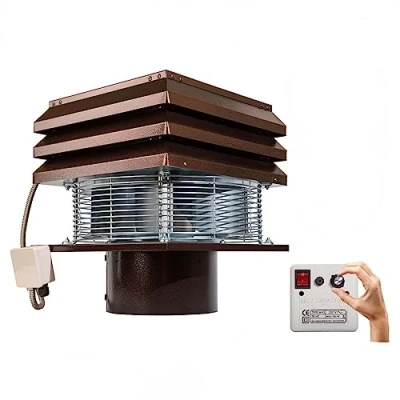 Image of Chimney Fan for Round Flue 20 cm 200 mm Electric Ventilation Fans Rooftop Inducer Exhaust BBQ Hut Fireplace Thermo Stove Professional Gemi Elettronica