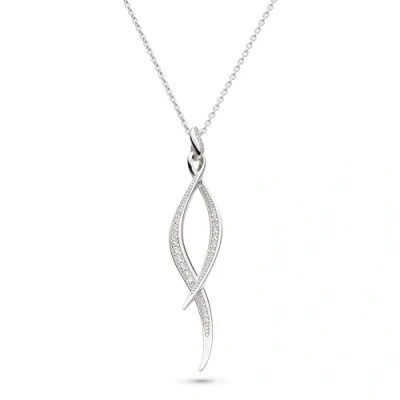 Image of Kit Heath Sterling Silver and Cubic Zirconia Entwine Twine Twist 20&quot; Necklace