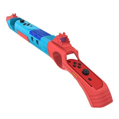 Image of Shooting Game Gun Grips for Switch/Switch Oled Controller, Stand Holder Somatosensory Gunstock Switch Accessories (Black/Yellow)