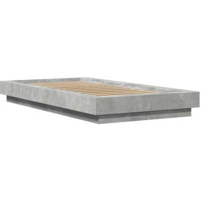 Image of vidaXL Bed Frame without Mattress Concrete Grey 90x200 cm