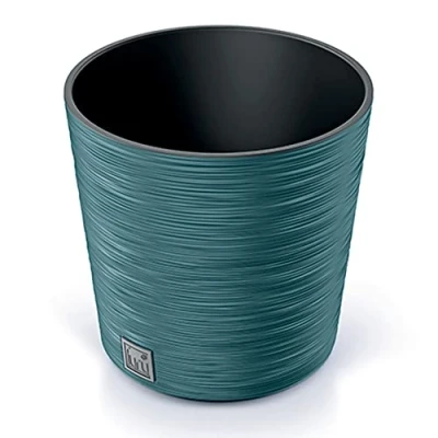 Image of Prosperplast Scandinavian Blue Planter with Reservoir Furu Collection 25 x 24.5 cm, 7.5 L Capacity, 24,7 cm