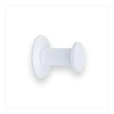 Image of Evi Hardware Bathroom Hanger Stainless Steel Wall White Lacquered for Hanging Clothes, Coats or Towels Adhesive and/or Screw Towel Rack 190DUALBL